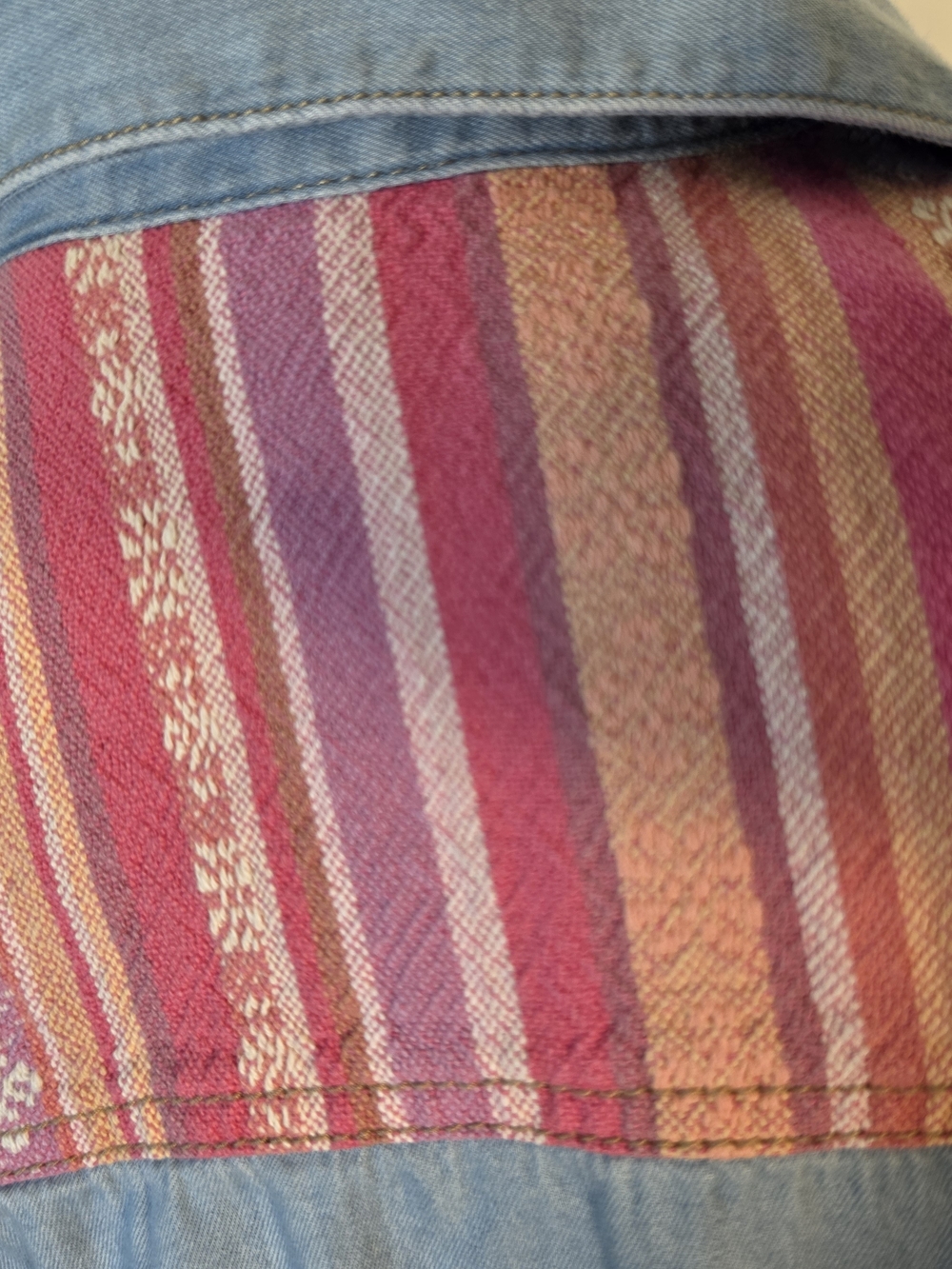 Mudd Pink and Blue Striped Sleeveless Top Western Country Concert Festival - Picture 4 of 6